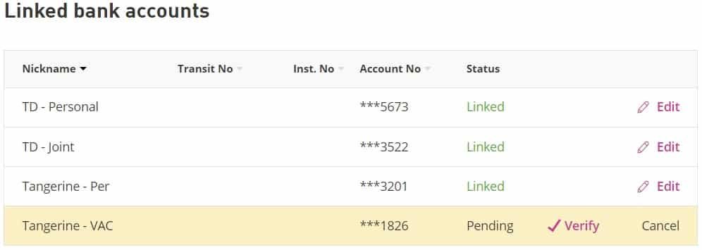 How to Connect Tangerine to EQ Bank Step 7