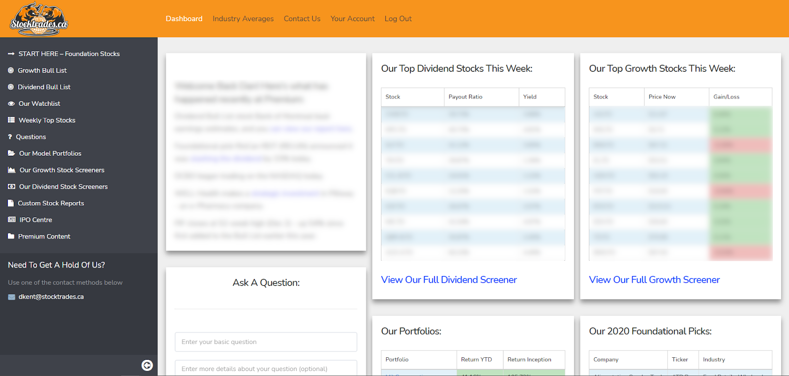FOOL vs Stocktrades navigation